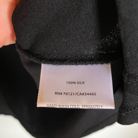 Eileen Fisher 100% Silk Black Dress Tunic - Picture 3 of 4